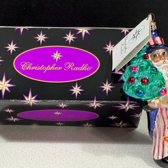 Christopher Radko YANKEE DOODLE DANDEE Ornament 99-004-QVC SANTA - Picture 1 of 6